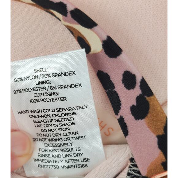 Shade & Shore Women's 36DD Lightly Lined Bikini Top Animal Print‎ New - Picture 5 of 6